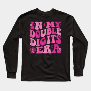 In My Double Digits Era Retro 10 Year Old 10th Birthday girl Long Sleeve T-Shirt